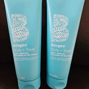 2 tubes (1 new, 1 used) briogeo yuzu plum oil soft power air dry cream